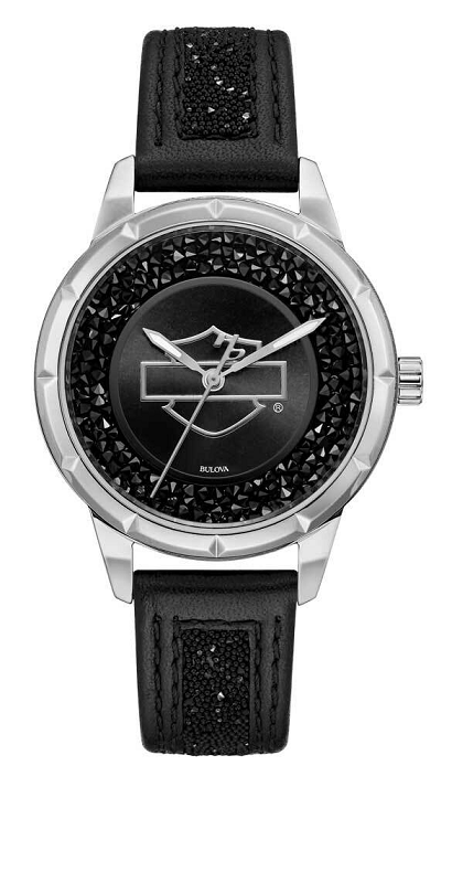 Harley Davidson watch black with crystals on band